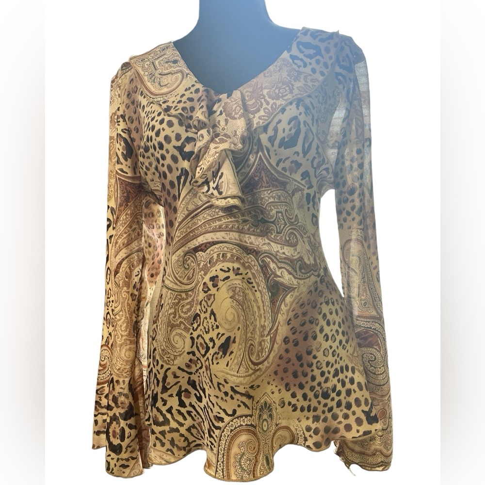 dressbarn Shawl Collar Blouse